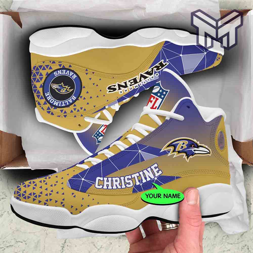 JWFancy Baltimore Ravens AJ13 Sneakers Shoes For Men And Women