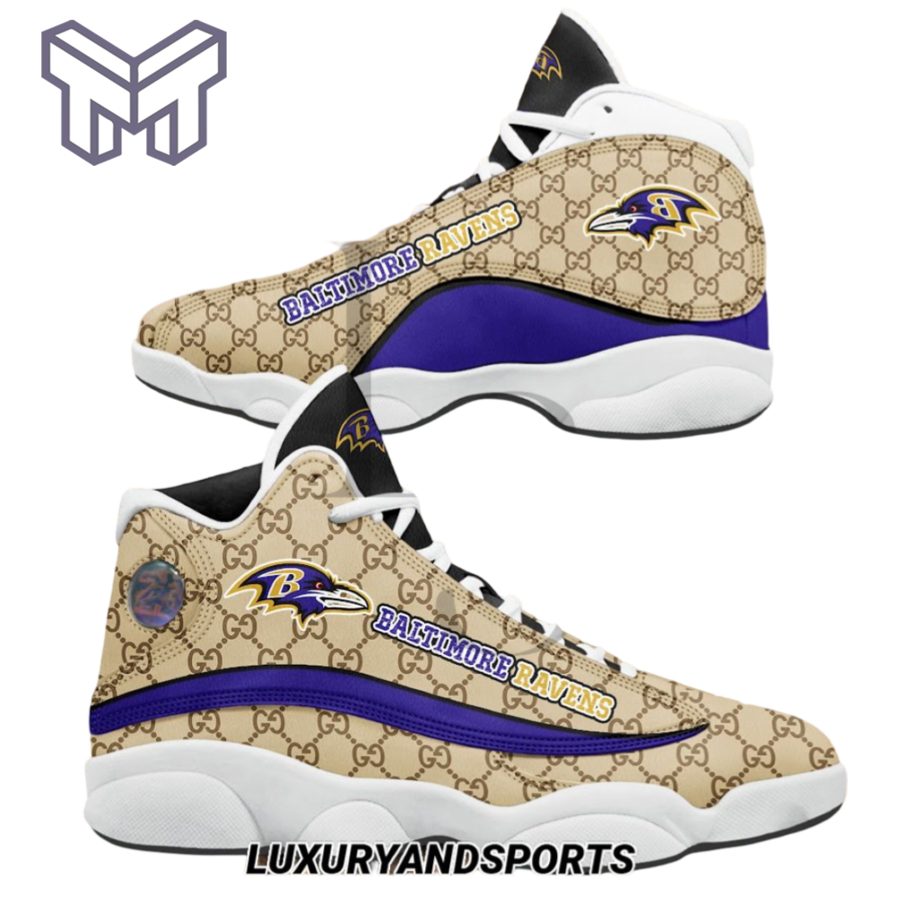 JWFancy Baltimore Ravens AJ13 Sneakers Shoes For Men And Women