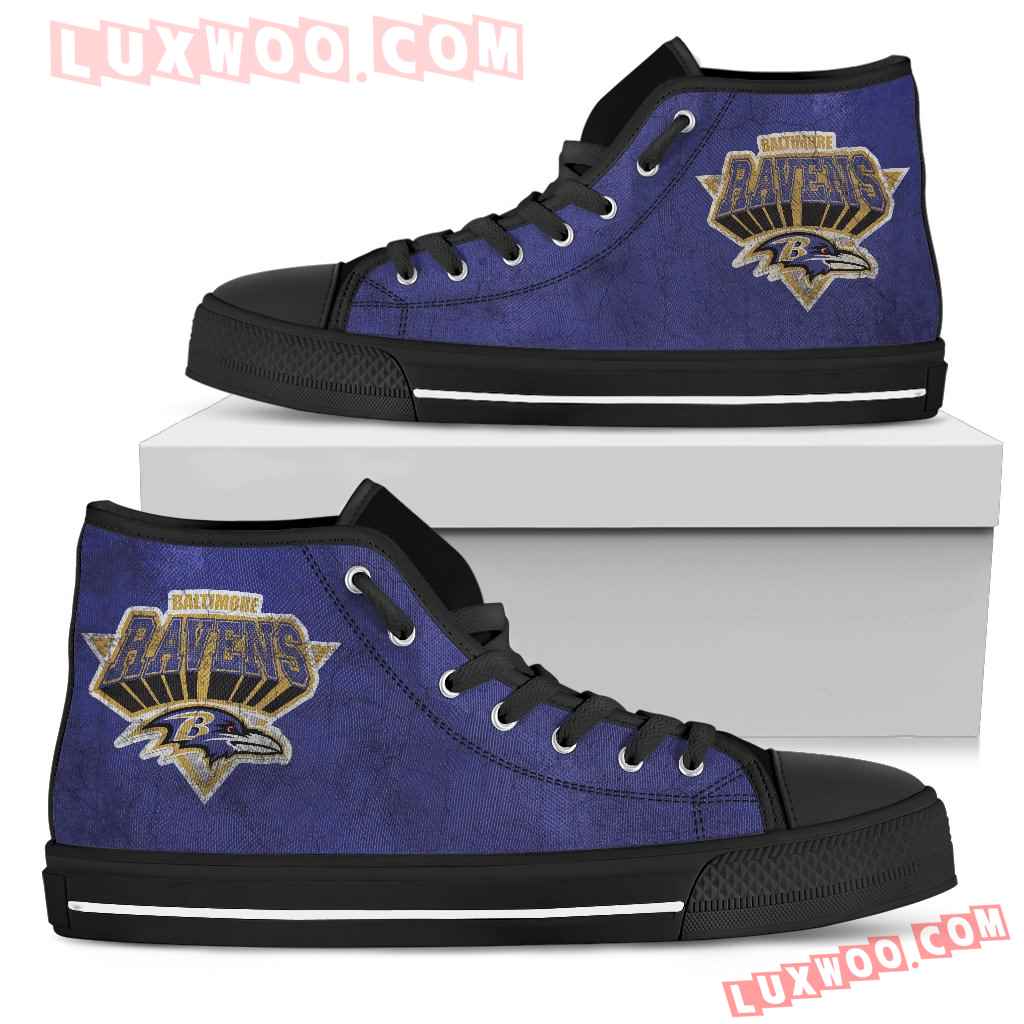 JWFancy Baltimore Ravens High Top Canvas Sneakers Shoes For Men And Women