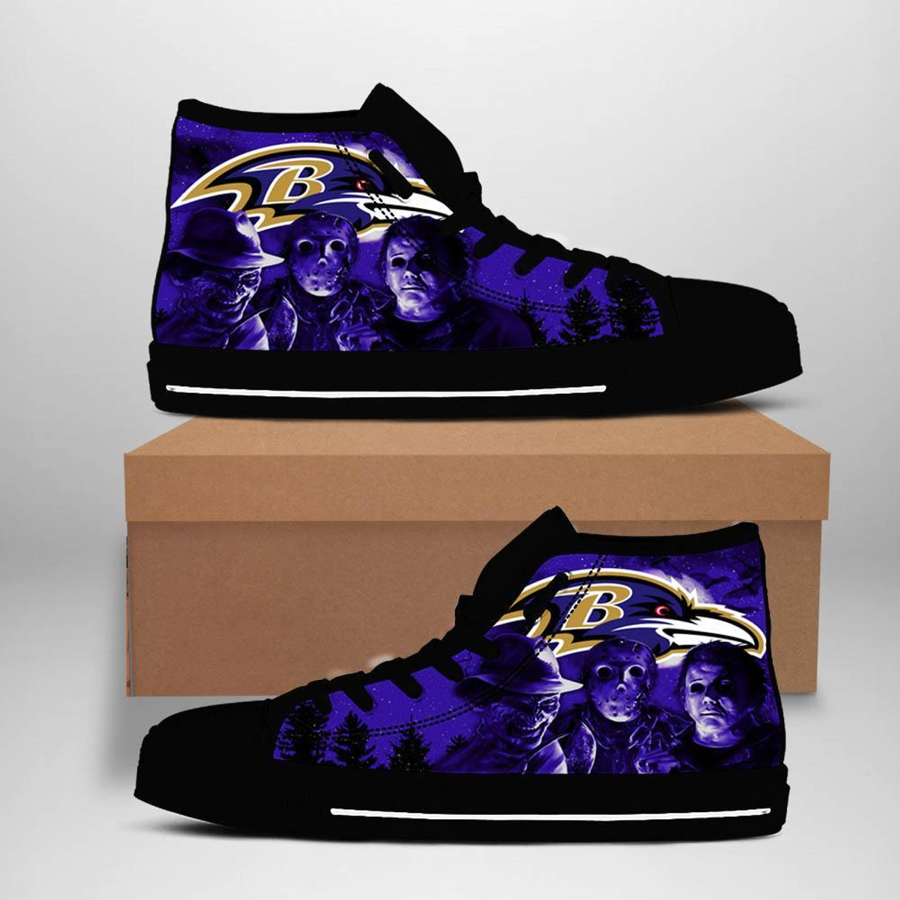 JWFancy Baltimore Ravens Low Top Canvas Sneakers Shoes For Men And Women