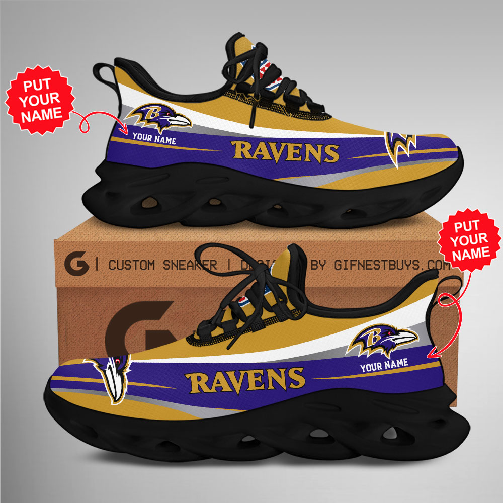JWFancy Baltimore Ravens Max Soul Shoes Sneakers For Men And Women