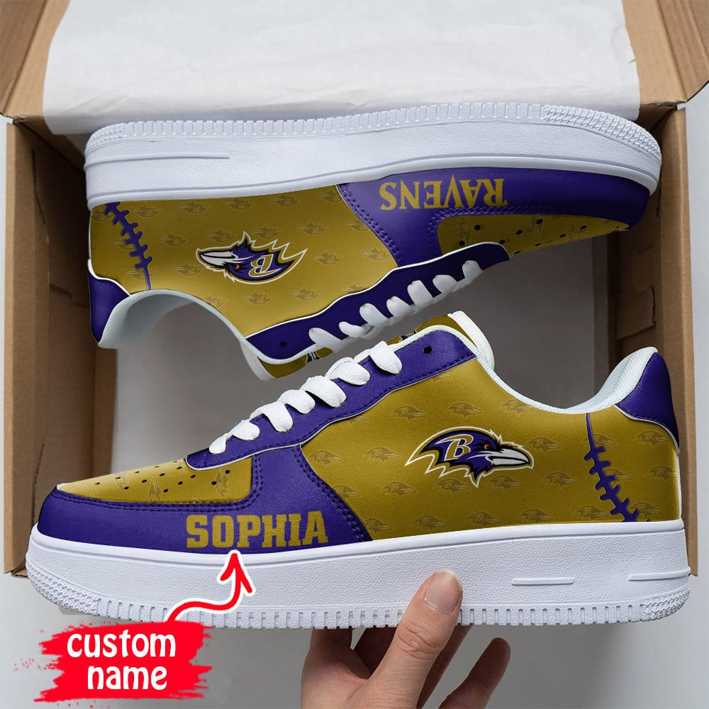 JWFancy Baltimore Ravens NFL Air Low-Top Sneakers Shoes For Men And Women
