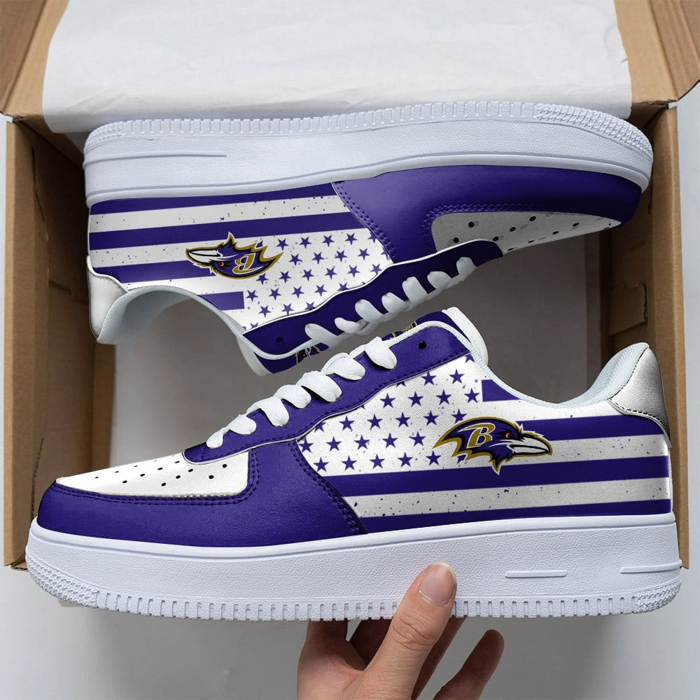 JWFancy Baltimore Ravens NFL Air Low-Top Sneakers Shoes For Men And Women