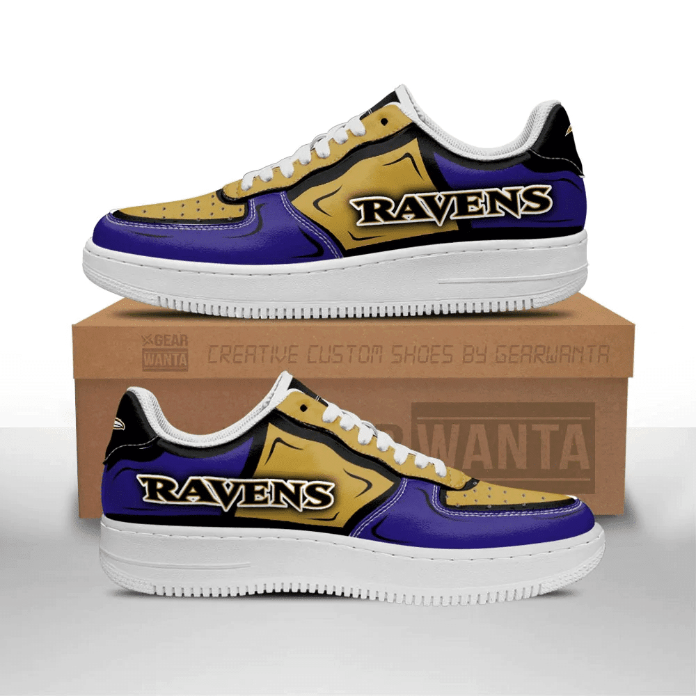 JWFancy Baltimore Ravens NFL Air Low-Top Sneakers Shoes For Men And Women