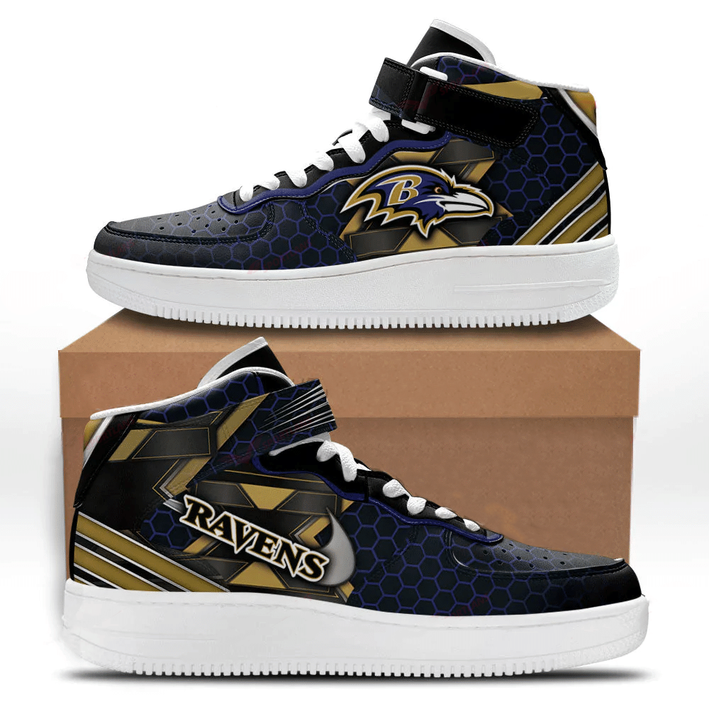 JWFancy Baltimore Ravens NFL Air Low-Top Sneakers Shoes For Men And Women