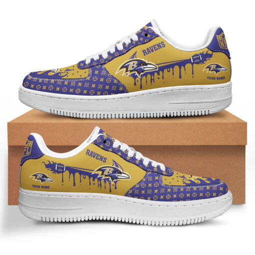 JWFancy Baltimore Ravens NFL Air Low-Top Sneakers Shoes For Men And Women