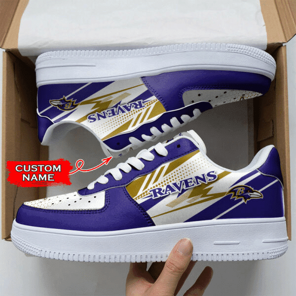 JWFancy Baltimore Ravens NFL Air Low-Top Sneakers Shoes For Men And Women