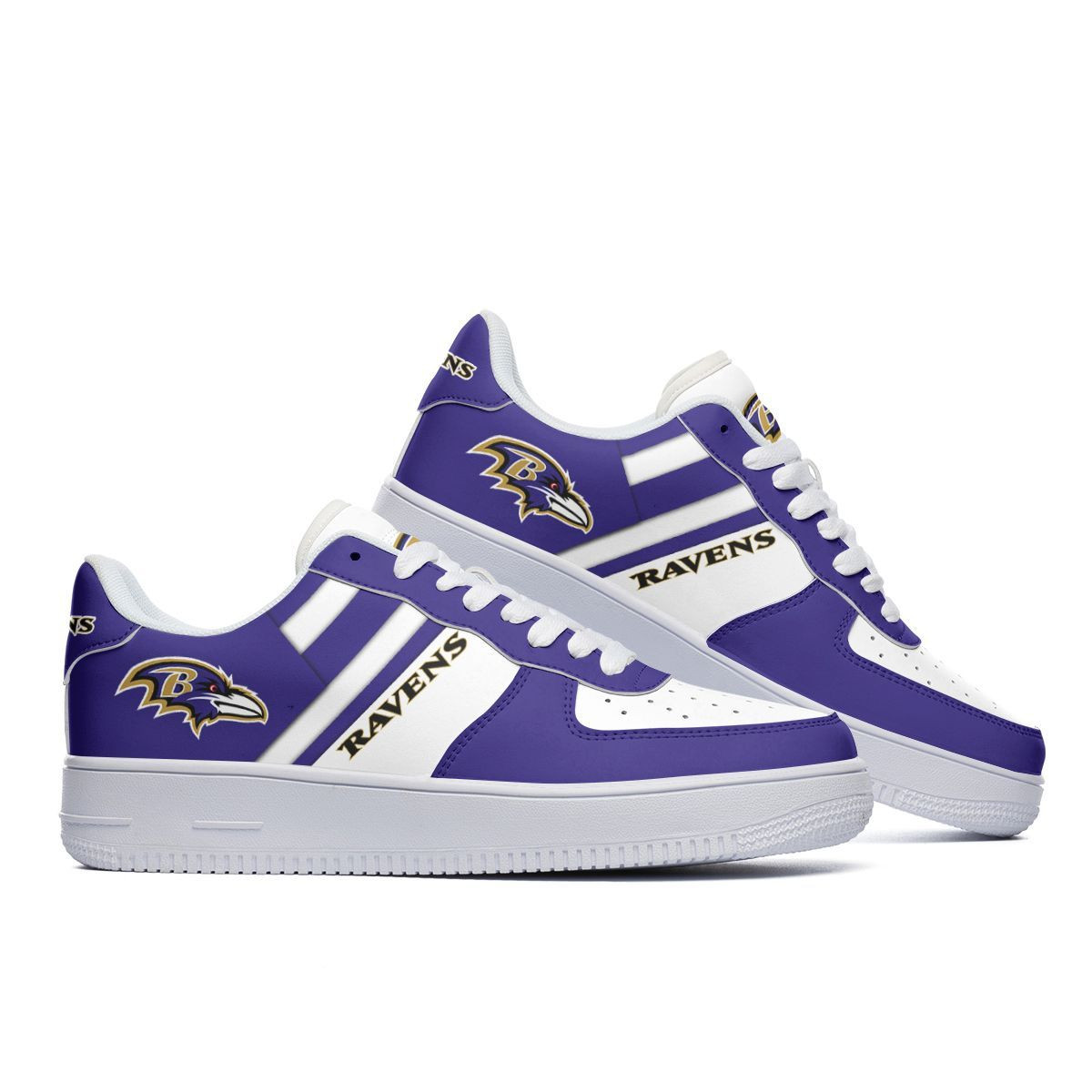 JWFancy Baltimore Ravens NFL Air Low-Top Sneakers Shoes For Men And Women