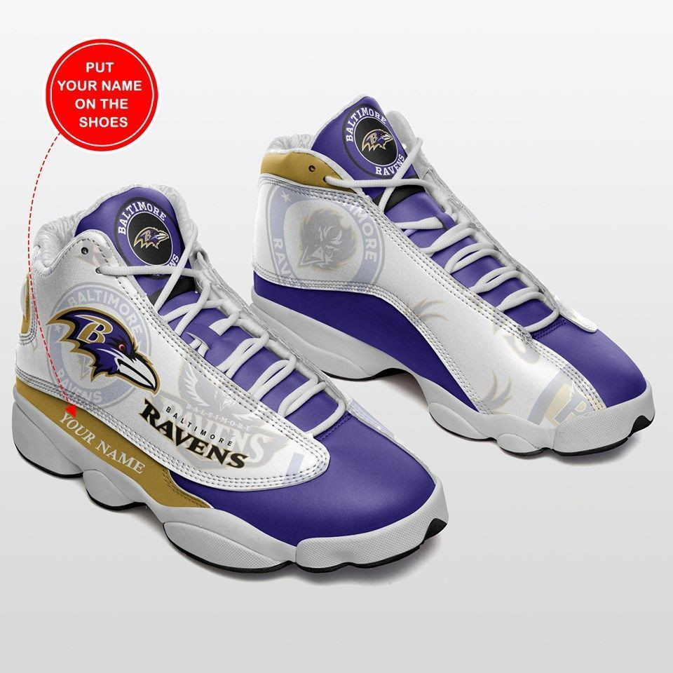 JWFancy Baltimore Ravens NFL AJ13 Sneakers Shoes For Men And Women