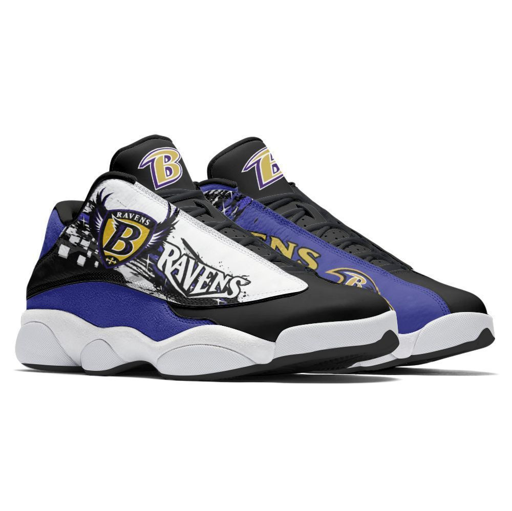 JWFancy Baltimore Ravens NFL AJ13 Sneakers Shoes For Men And Women