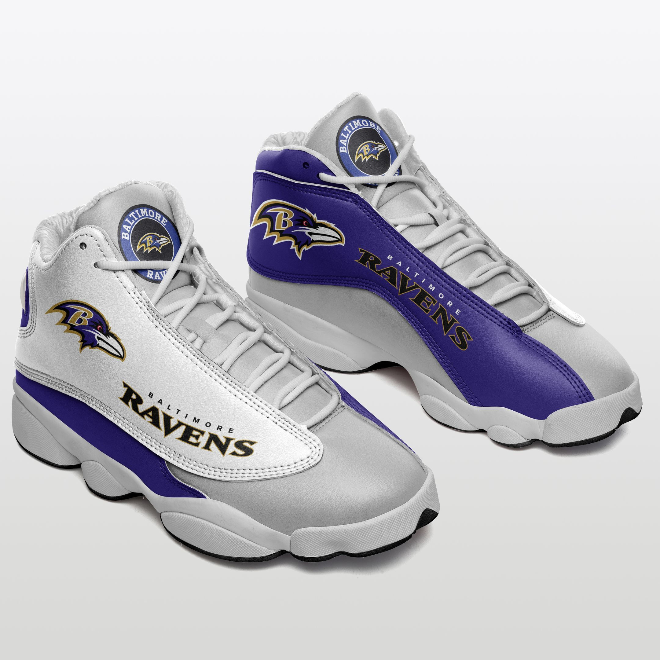 JWFancy Baltimore Ravens NFL AJ13 Sneakers Shoes For Men And Women
