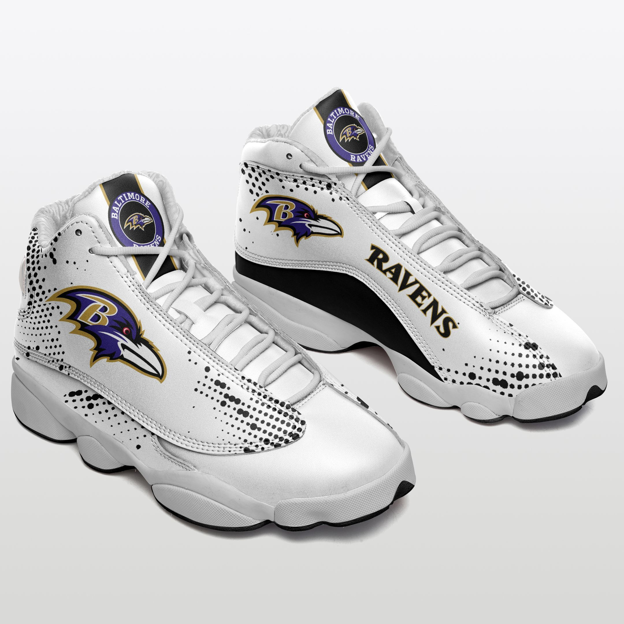 JWFancy Baltimore Ravens NFL AJ13 Sneakers Shoes For Men And Women