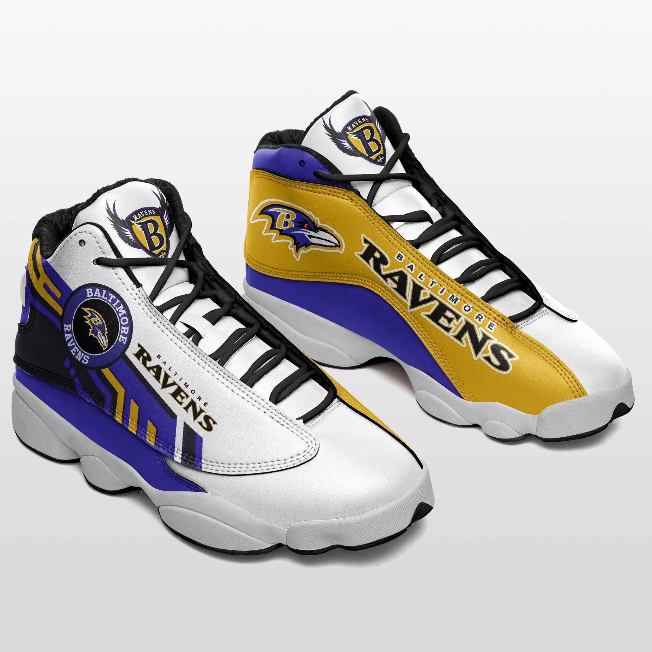 JWFancy Baltimore Ravens NFL AJ13 Sneakers Shoes For Men And Women