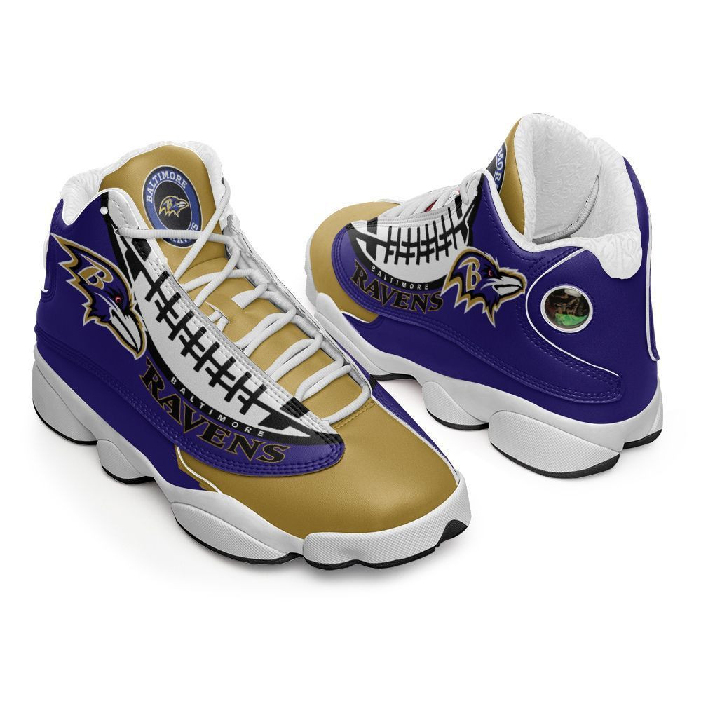 JWFancy Baltimore Ravens NFL AJ13 Sneakers Shoes For Men And Women