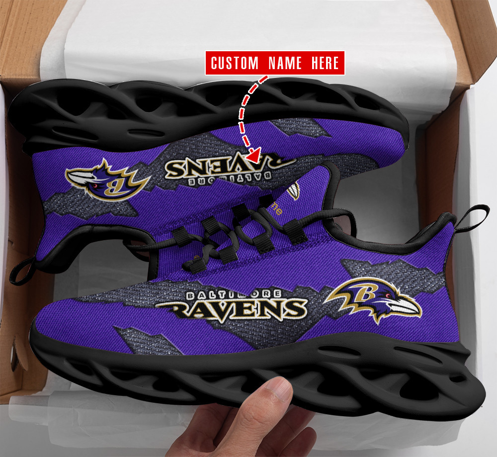 JWFancy Baltimore Ravens NFL Max Soul Shoes Sneakers For Men And Women