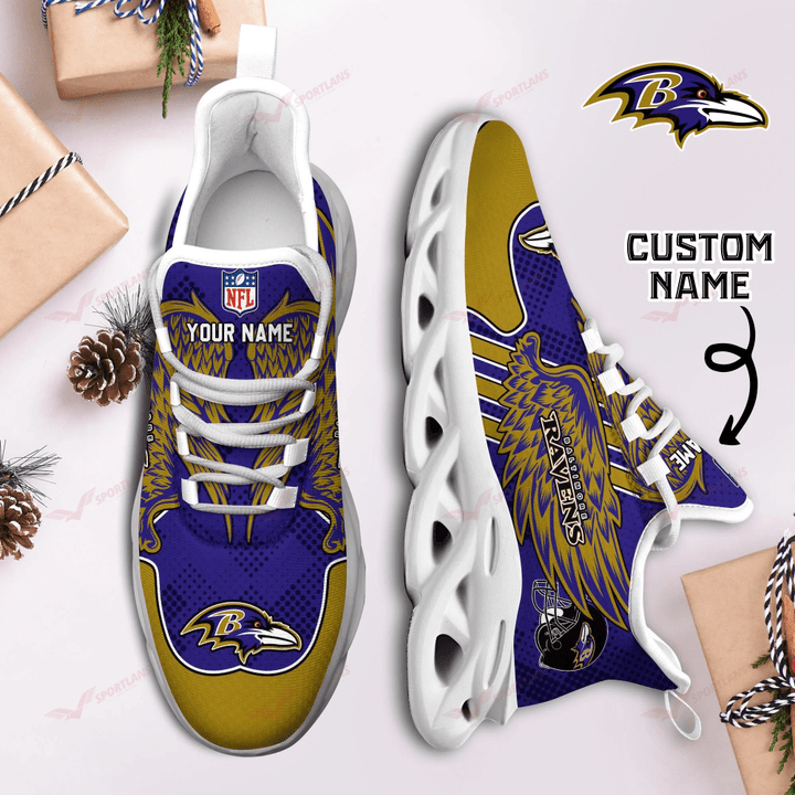 JWFancy Baltimore Ravens NFL Max Soul Shoes Sneakers For Men And Women