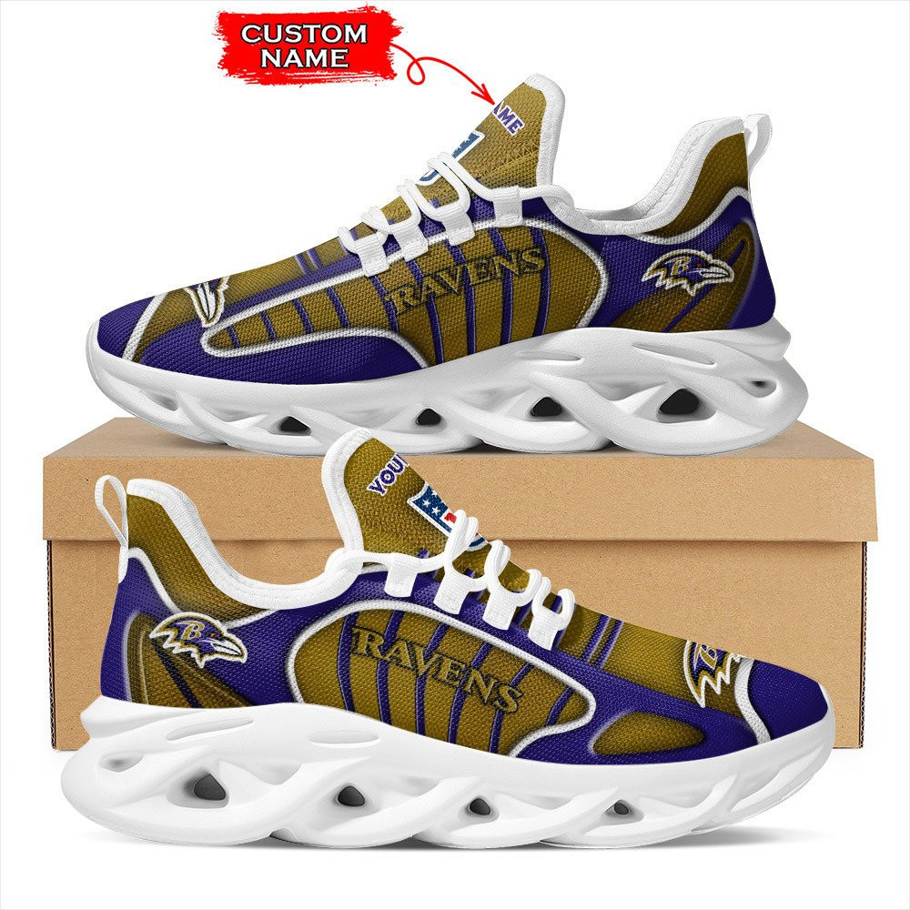 JWFancy Baltimore Ravens NFL Max Soul Shoes Sneakers For Men And Women