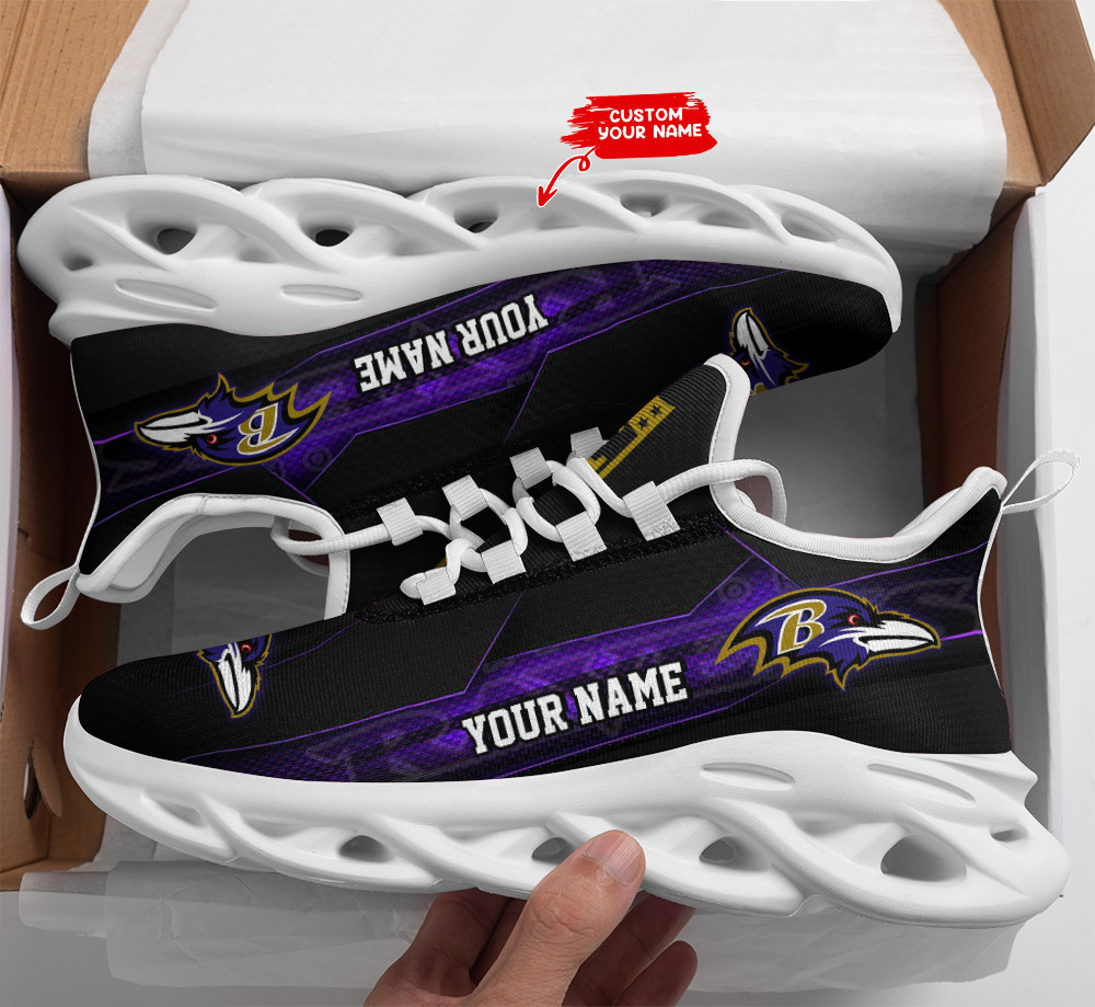 JWFancy Baltimore Ravens NFL Max Soul Shoes Sneakers For Men And Women