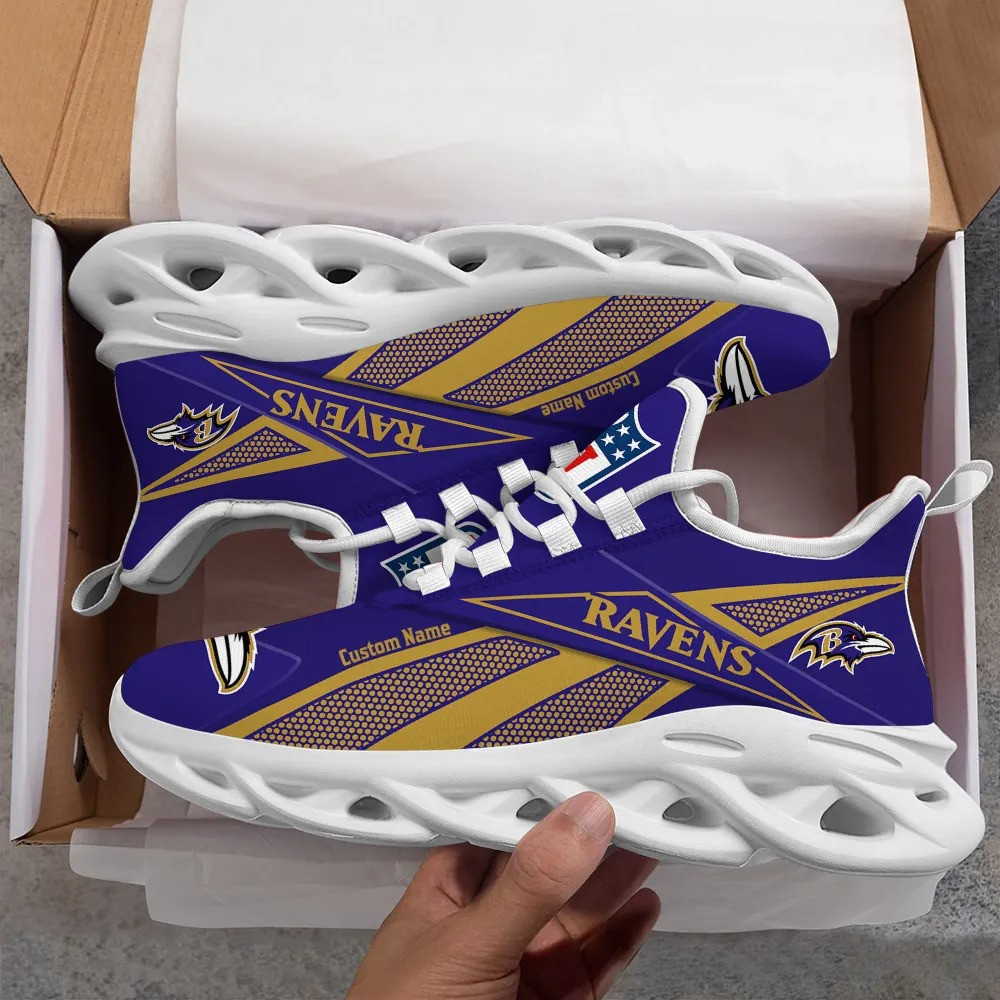JWFancy Baltimore Ravens NFL Max Soul Shoes Sneakers For Men And Women