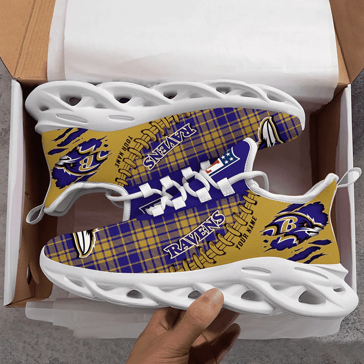 JWFancy Baltimore Ravens NFL Max Soul Shoes Sneakers For Men And Women
