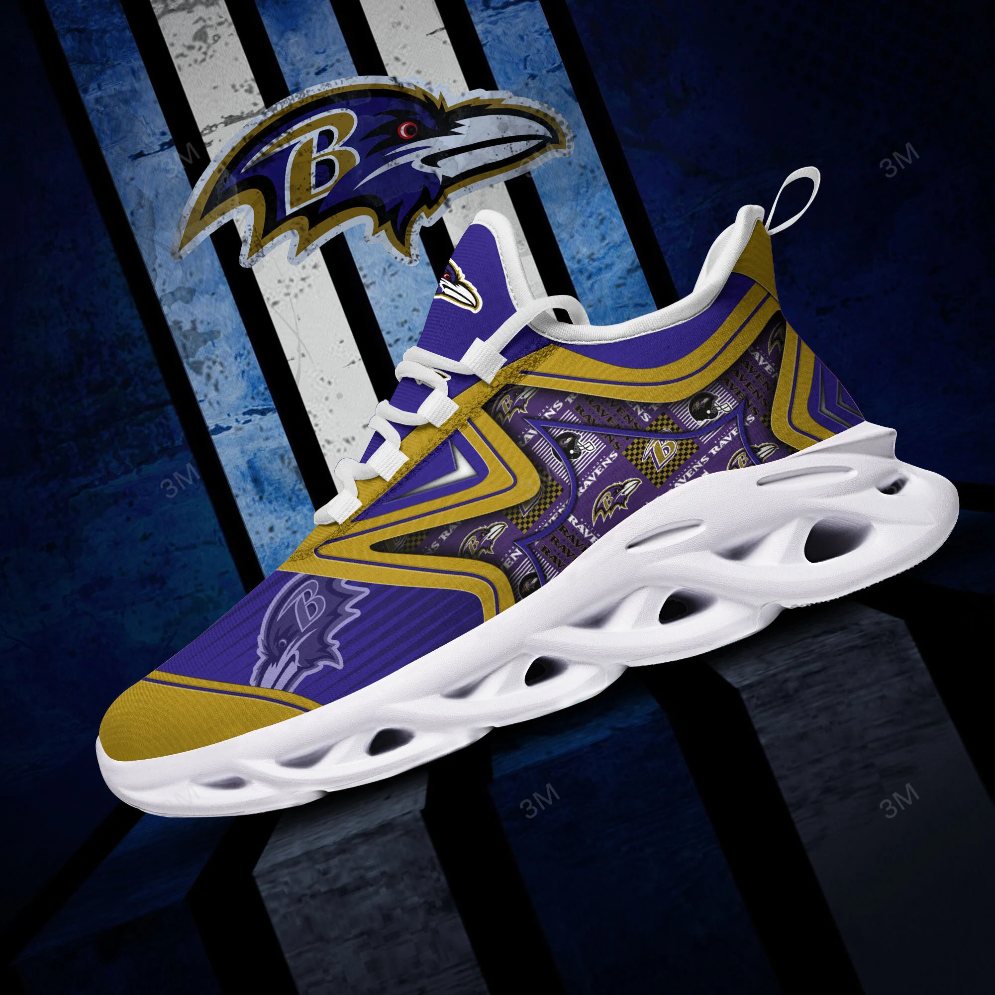 JWFancy Baltimore Ravens NFL Max Soul Shoes Sneakers For Men And Women