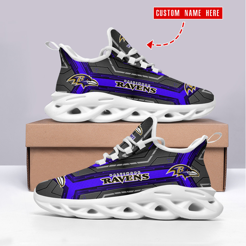 JWFancy Baltimore Ravens NFL Max Soul Shoes Sneakers For Men And Women
