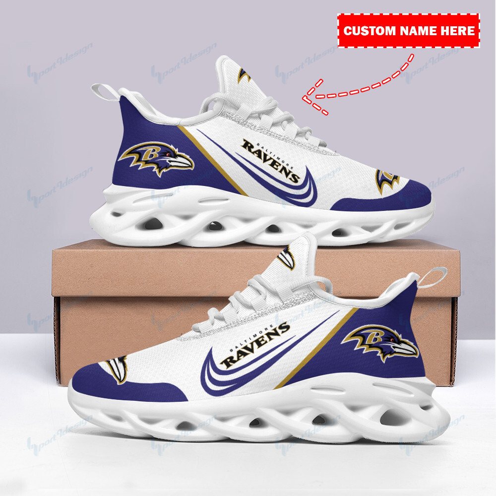 JWFancy Baltimore Ravens NFL Max Soul Shoes Sneakers For Men And Women