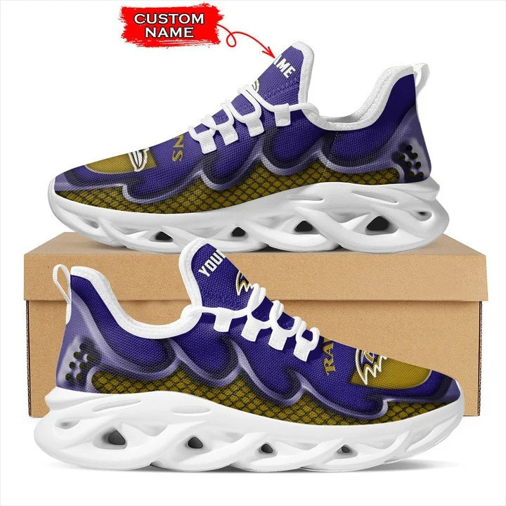 JWFancy Baltimore Ravens NFL Max Soul Shoes Sneakers For Men And Women