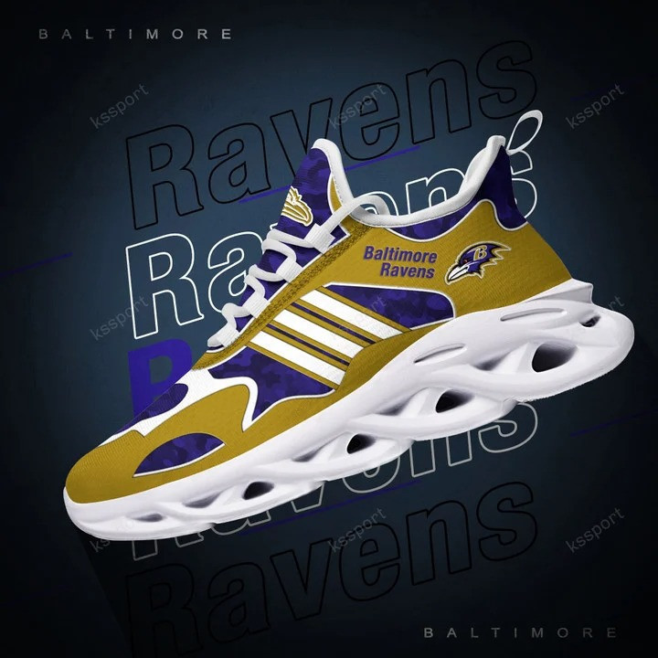 JWFancy Baltimore Ravens NFL Max Soul Shoes Sneakers For Men And Women