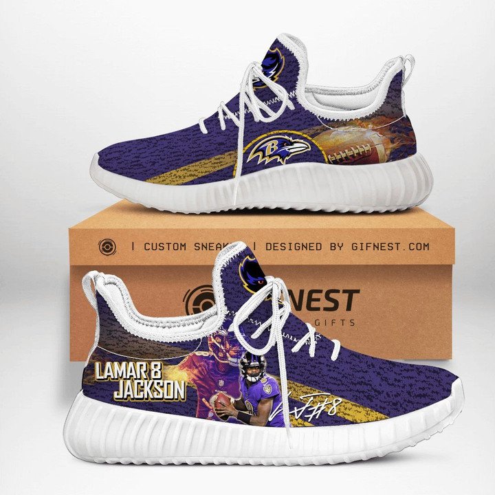 JWFancy Baltimore Ravens Reze Sneakers Shoes For Men And Women