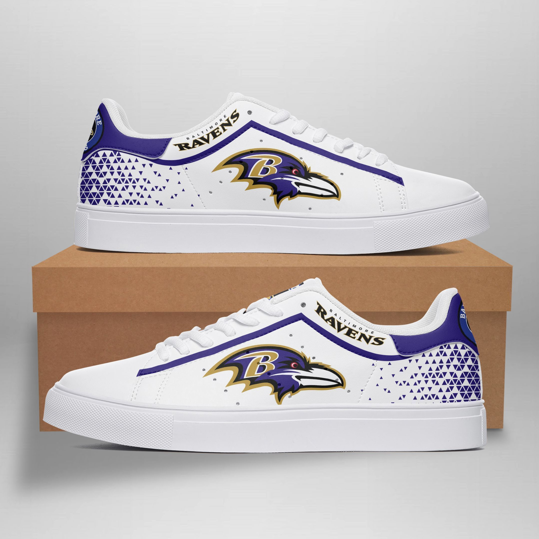 JWFancy Baltimore Ravens Skate Stan Shoes Sneakes For Men And Women
