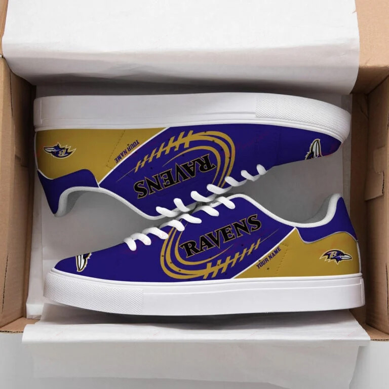 JWFancy Baltimore Ravens Skate Stan Shoes Sneakes For Men And Women