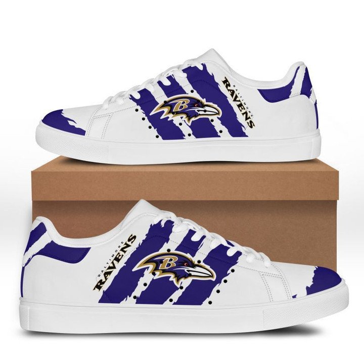 JWFancy Baltimore Ravens Skate Stan Shoes Sneakes For Men And Women
