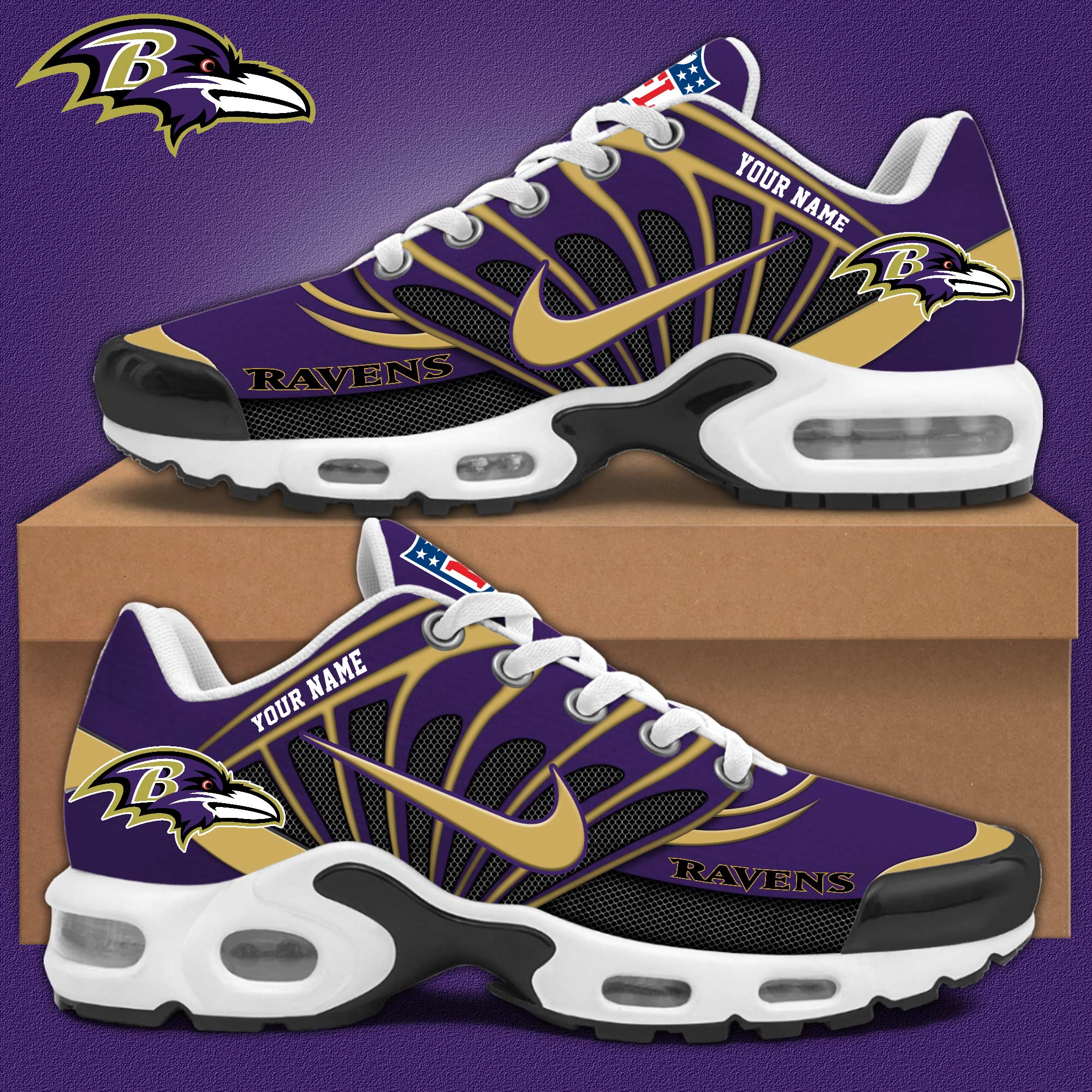 JWFancy Baltimore Ravens TN Shoes Sneakers For Men And Women