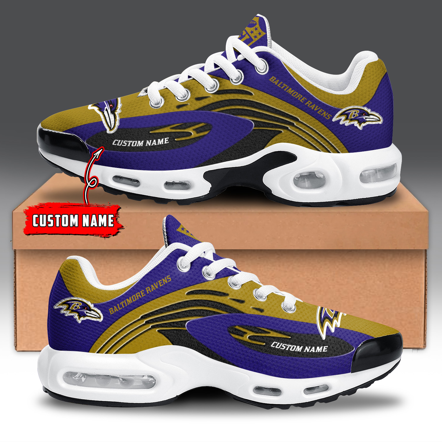 JWFancy Baltimore Ravens TN Shoes Sneakers For Men And Women