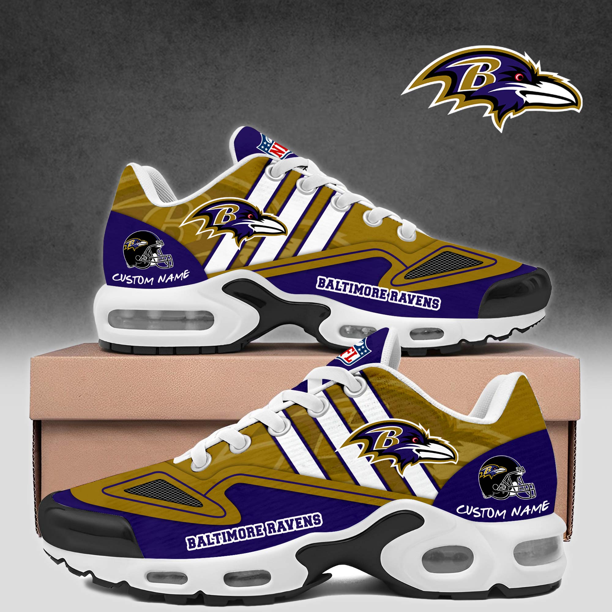 JWFancy Baltimore Ravens TN Shoes Sneakers For Men And Women