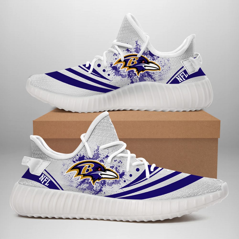 JWFancy Baltimore Ravens Yeezy Boost Shoes For Men And Women