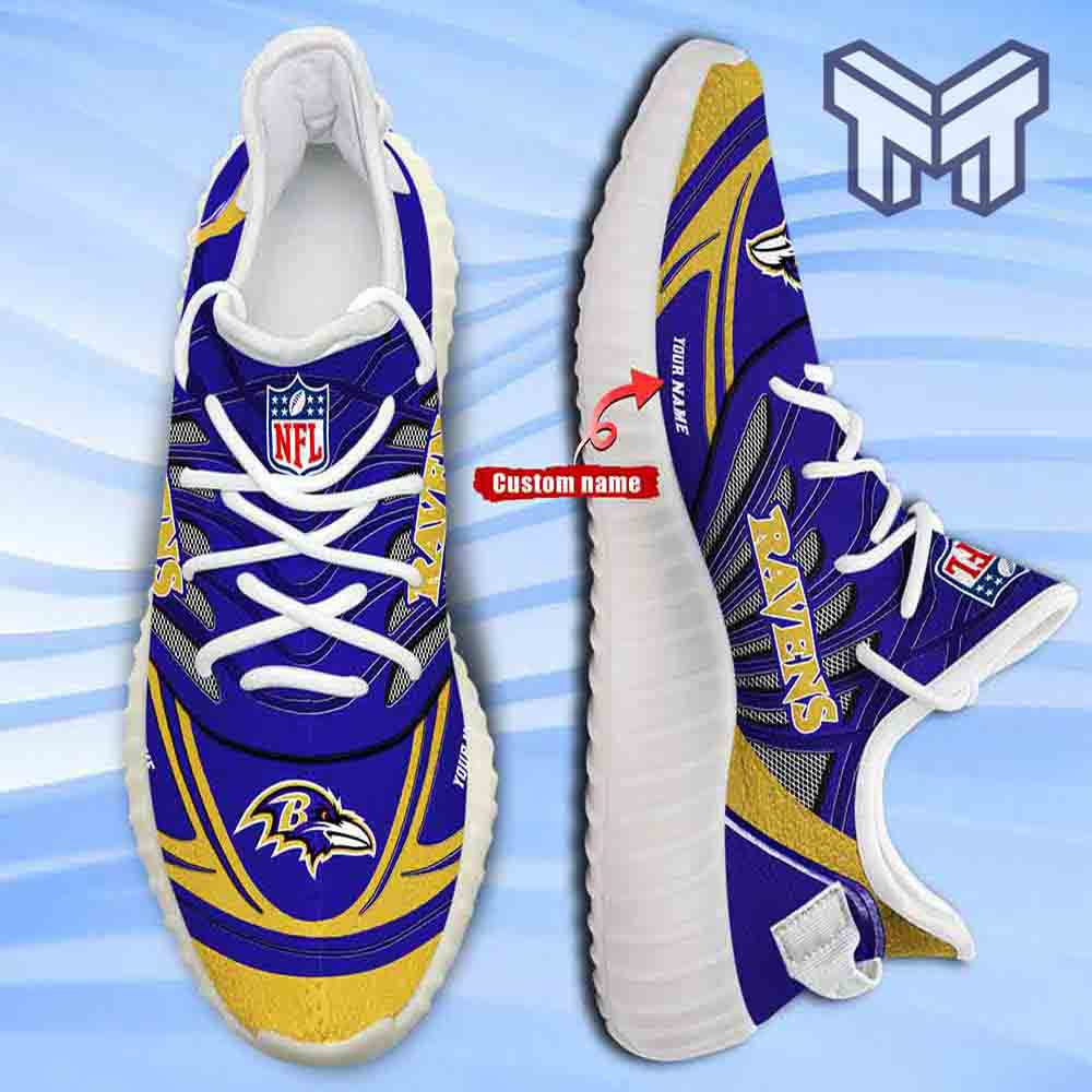 JWFancy Baltimore Ravens Yeezy Boost Shoes For Men And Women