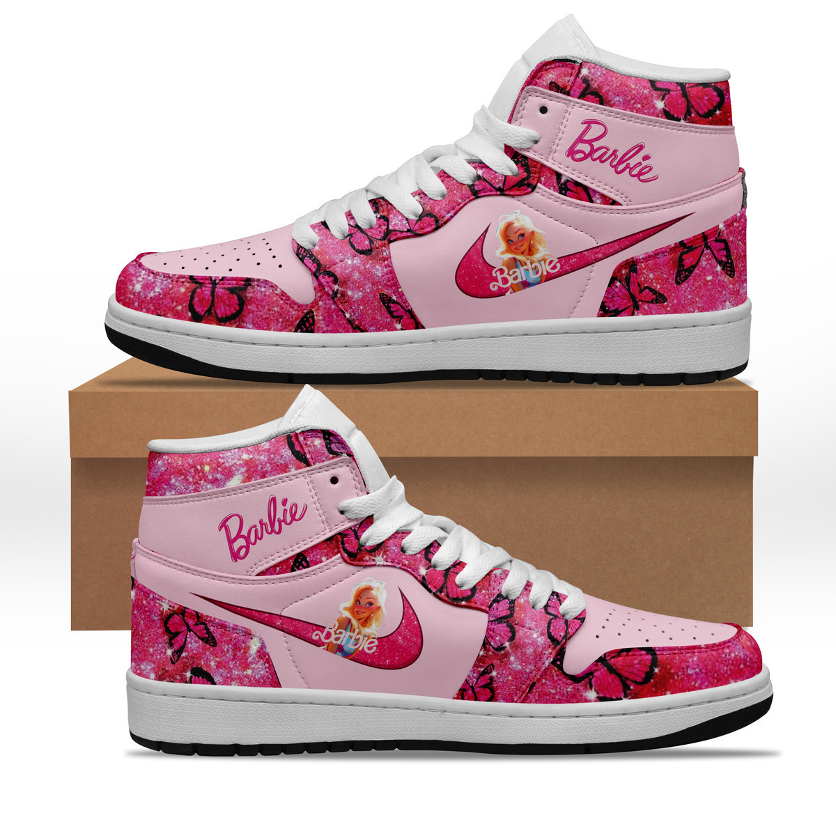 JWFancy Barbie AJ1 High Sneakers Shoes For Men And Women