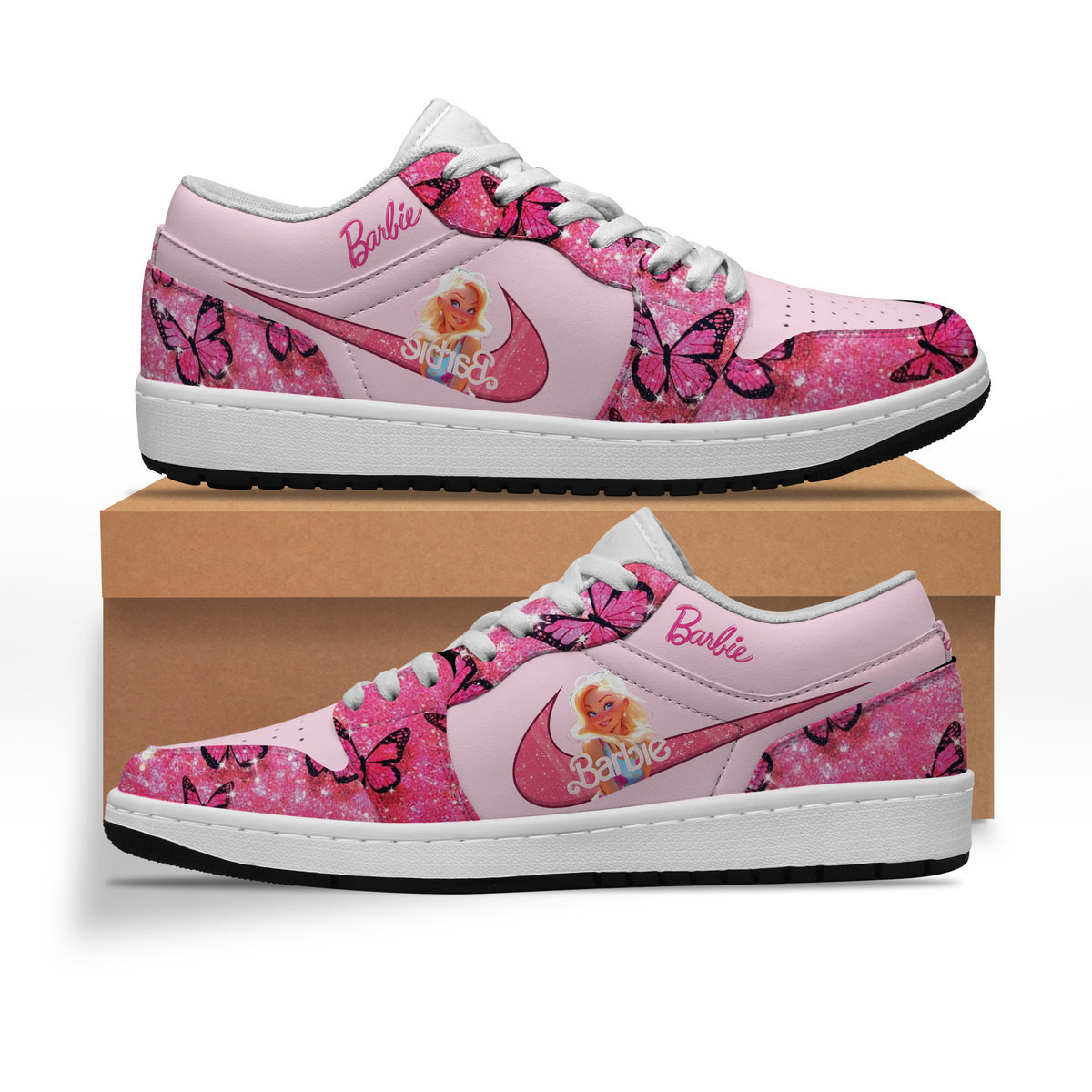 JWFancy Barbie AJ1 Low Sneakers Shoes For Men And Women