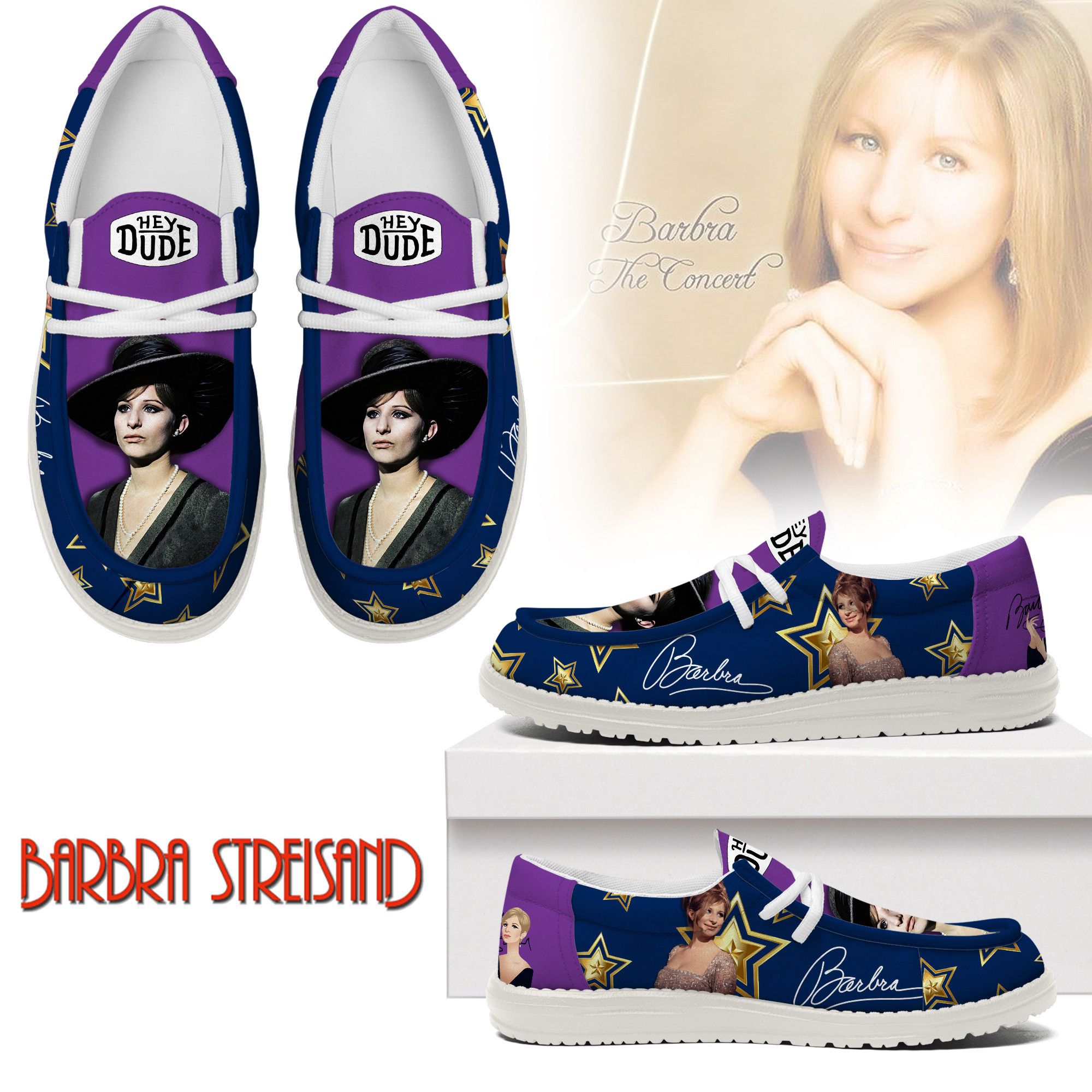 JWFancy Barbra Streisand – Custom Name Hey Dude