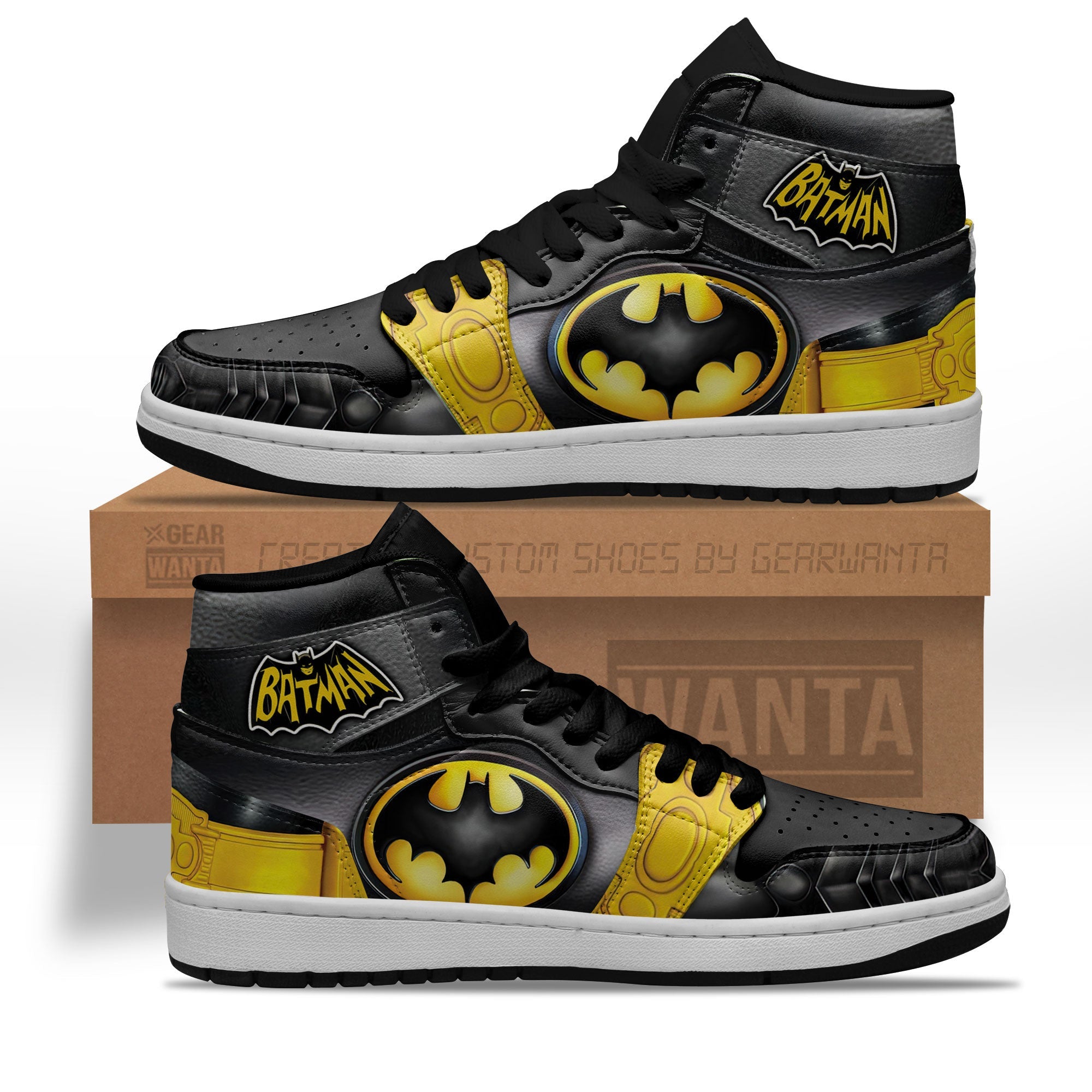 JWFancy Batman AJ1 High Sneakers Shoes For Men And Women