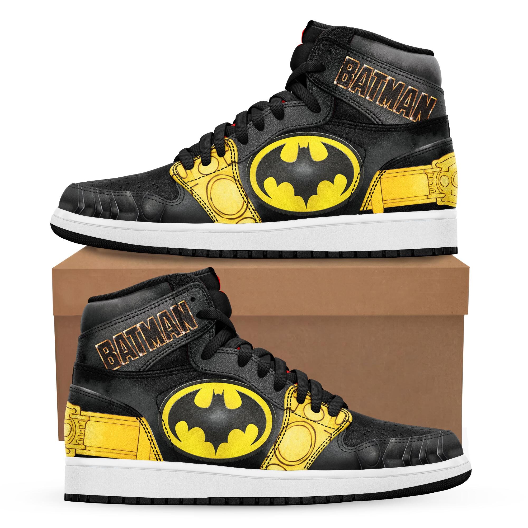JWFancy BatmanAJ1 High Sneakers Shoes For Men And Women