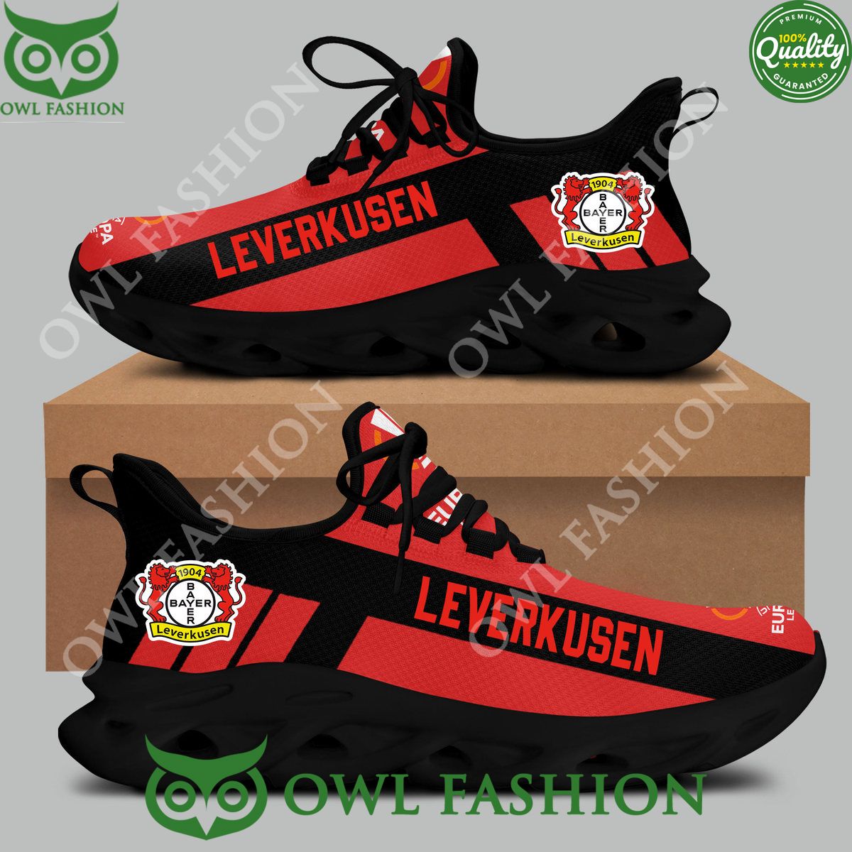 JWFancy Bayer 04 Leverkusen Max Soul Shoes Sneakers For Men And Women