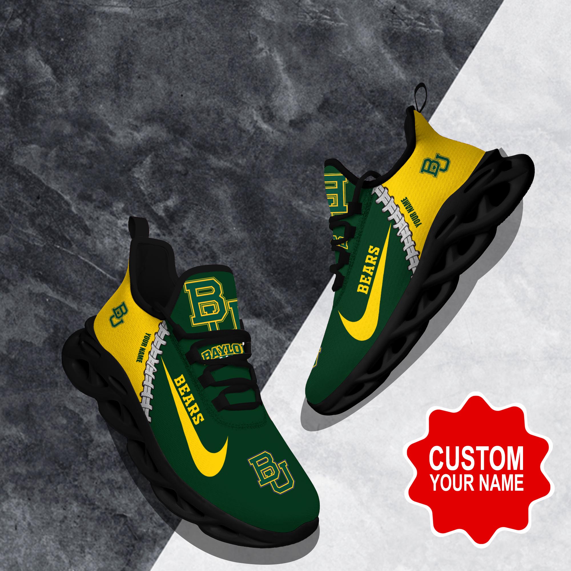 JWFancy Baylor Bears Max Soul Shoes Sneakers For Men And Women