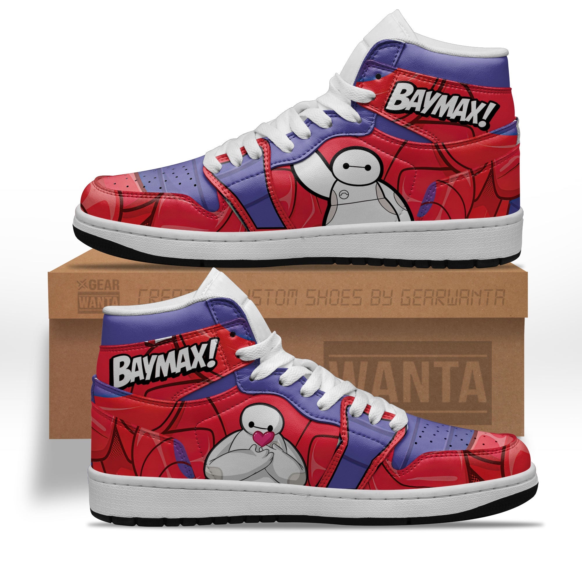 JWFancy Baymax AJ1 High Sneakers Shoes For Men And Women