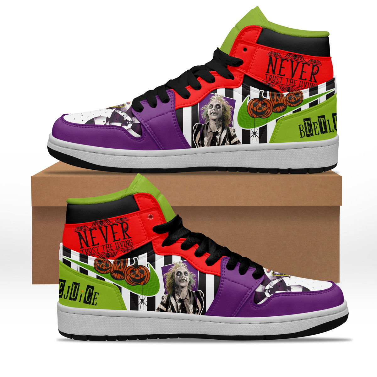 JWFancy Beetlejuice AJ1 High Sneakers Shoes For Men And Women