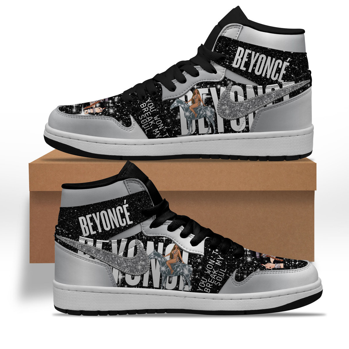 JWFancy Beyonce AJ1 High Sneakers Shoes For Men And Women