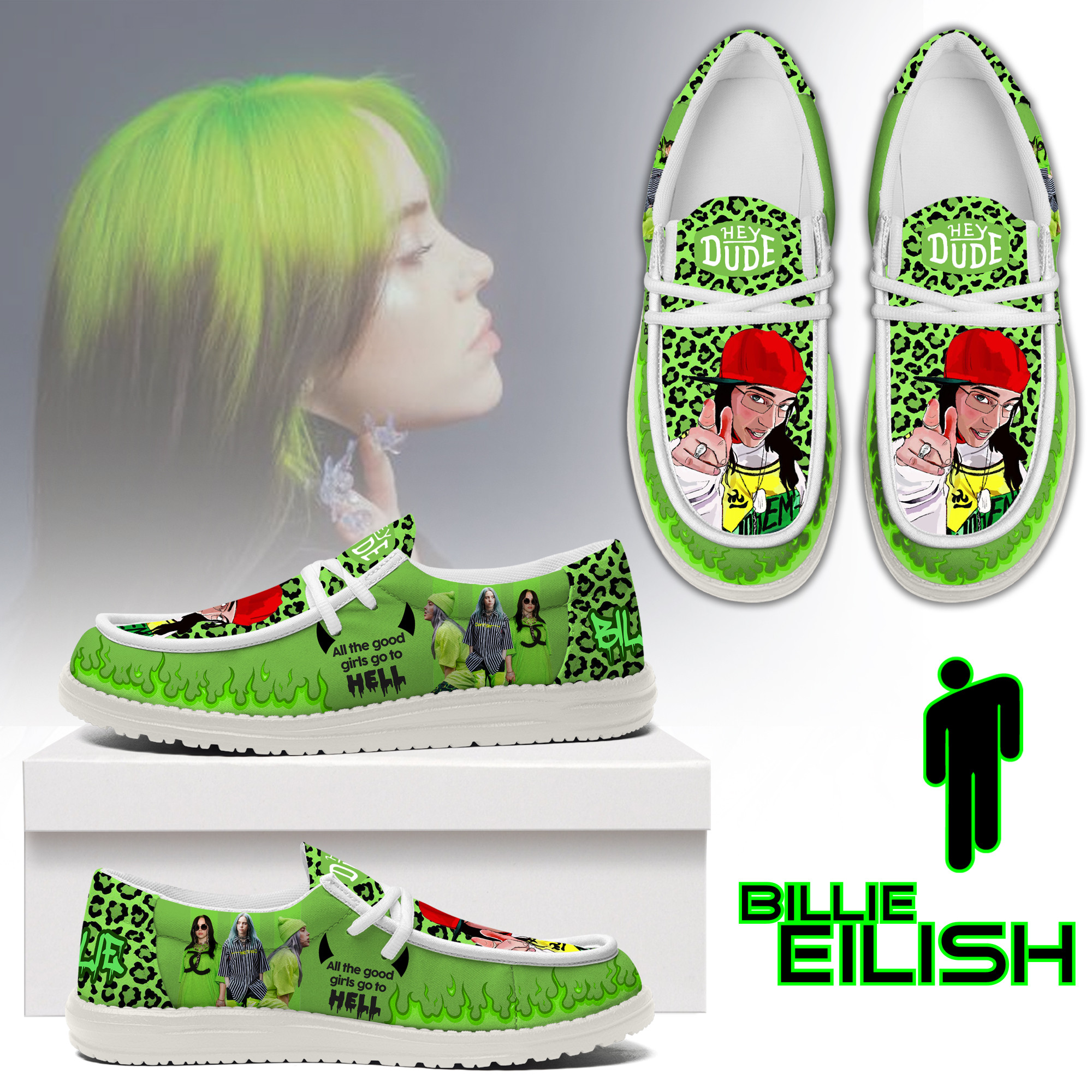 JWFancy Billie Eilish – Custom Name Hey Dude