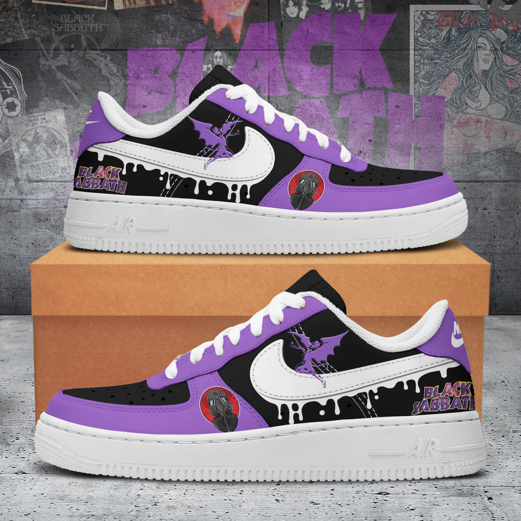 JWFancy Black Sabbath Air Low-Top Sneakers Shoes For Men And Women